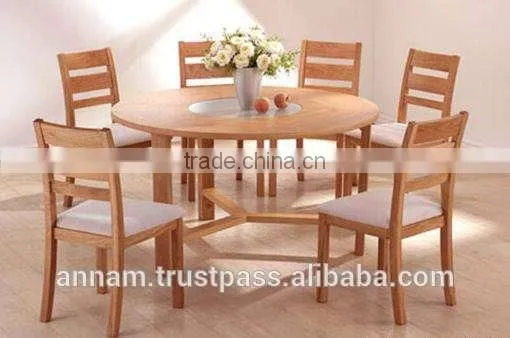 dining table set from laos solid wood