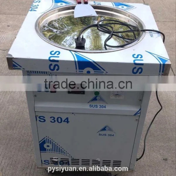 Used Commercial Double Pan Fry Ice Machine for Sale photo-4