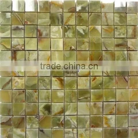HOT SALE CHEAP PRICE DARK GREEN ONYX MOSAIC TILES COLLECTION photo-4