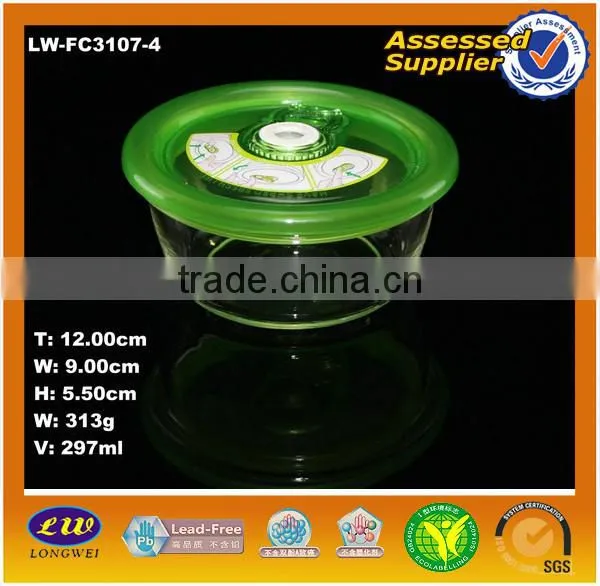 Wholesale Round Dinnerware With Plastic Lid Heart Resistant Glass Food Container
