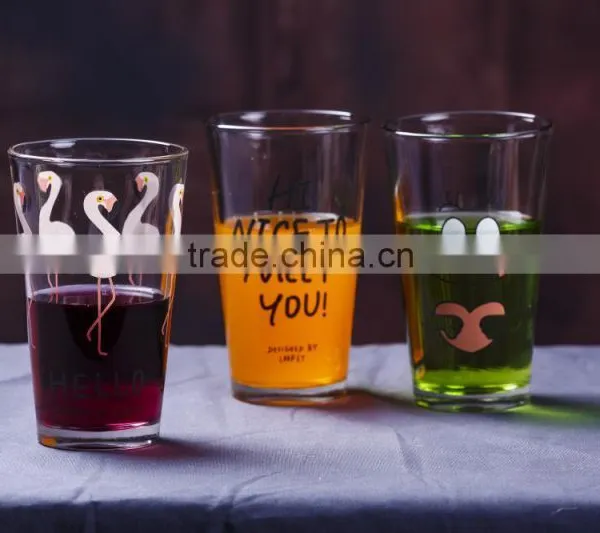 16oz Clear Glass Tea Cups Glass Juice Cup photo-4