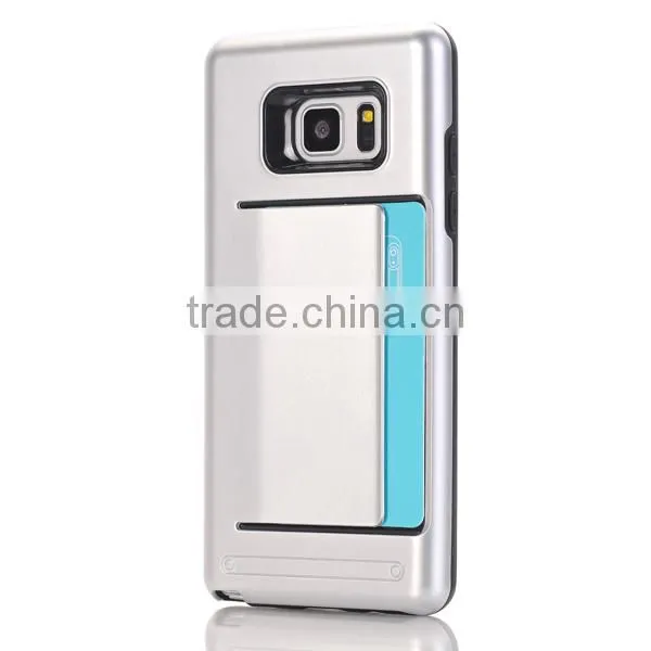 Card Slot Phone Case TPU + PC Phone Shell Protecive Back Cover for Samsung Note7 photo-4