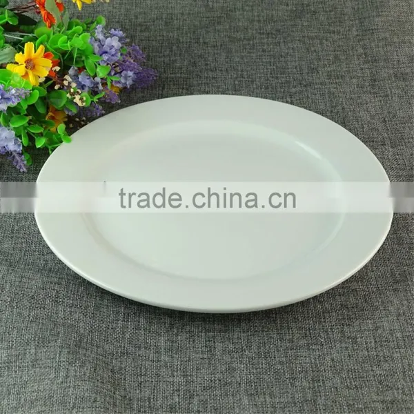 2016 China High Quality White Round DInner Plates Wholesale Porcelain Ceramic Plate Restaurant Use photo-2