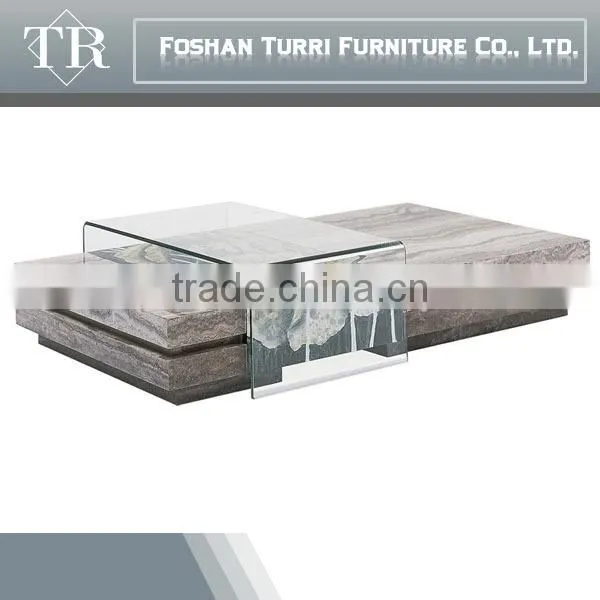 Modern Luxury White Natural Travertine Tea Table For Home Center photo-5