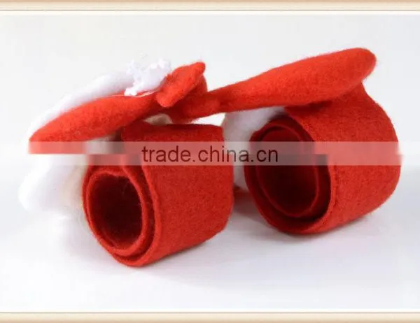 2pcs Christmas Snowman Slap Wristband Bracelet Kids Adult Circle Hand Ring photo-2