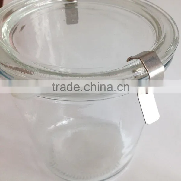 125ml 250ml 540ml Lock Lid Glass Jars With Sealed Silicone Rubber Gasket Ring photo-5