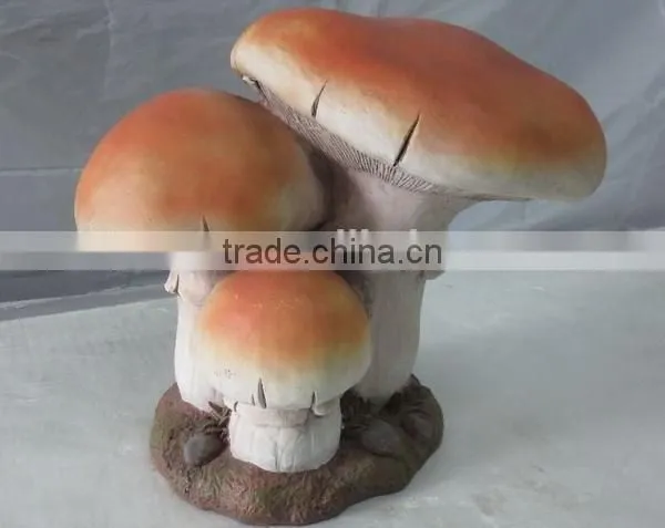 Garden Decor Fiberglass Clay Mushroom Statue photo-2