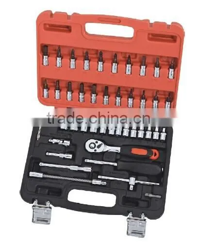 46 Pcs 1/4" Drive Socket Wrench Set Craft Hand Tools Kit photo-2