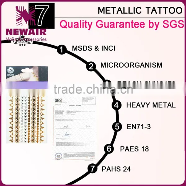 Metallic Tattoo Gold Temporary Tattoos Sticker Wholesale photo-4