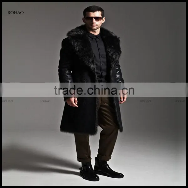 Gas Field Models Handsome Super Warm Imitative Fox Fur Man Long Wind Faux Fur Coat photo-5