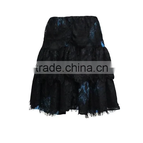 Black Short Lace Black Girls Mini Skirt photo-4
