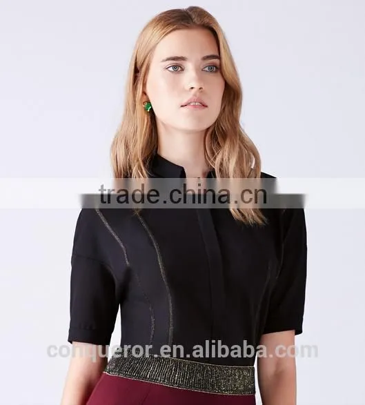 Hot 2015 Cotton Shirt With Taps Casual Woman Wear WMST03 photo-3