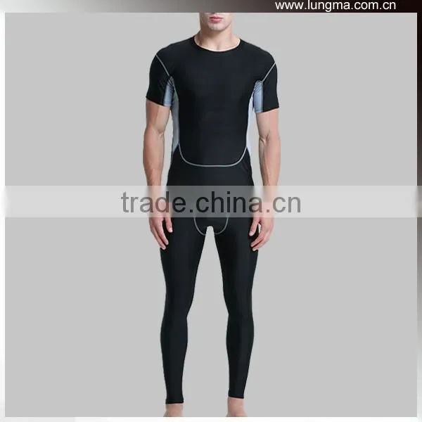 Men's Fitness Custom Rash Guard Short Sleeve Long Tight Pants Compression Activewear photo-5