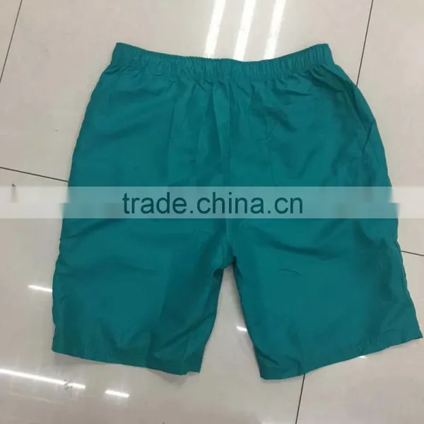 China Stocklots Men 100%polyester Pure Color Bermuda Shorts photo-6