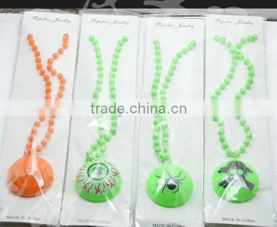 Unique Eye Design Pendant Diy Beads Necklace Handmade Acrylic Beads Eye Pendant Necklace for Halloween Day's Promotion Gift photo-3