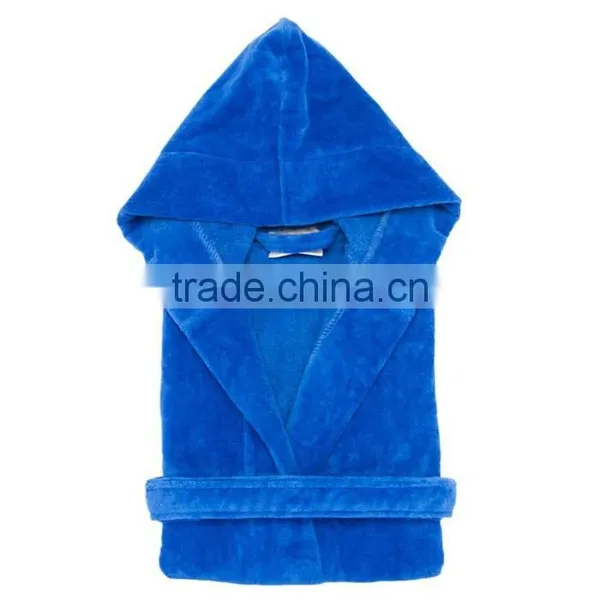 Kids Velour Hooded Bathrobe photo-6
