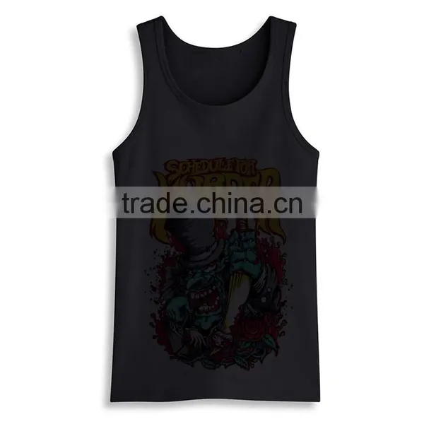 OEM ODM Fancy Design Bodybuilding Slim Fit Cotton Wholesale Gym Tank Top Men photo-2