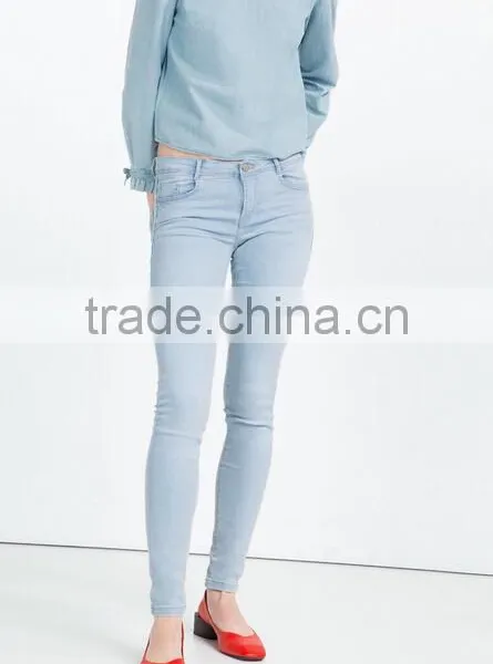 Runwaylover Elastic Fashion Blue Denim Jeans Women Top Quality Wholesale photo-6