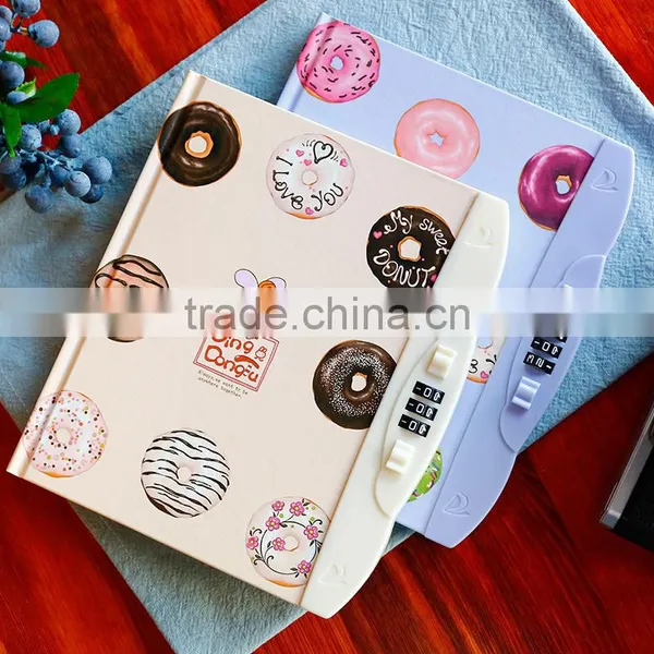 36K Carton Keyboard Organizer Custom Logo Planner With Lock Diary Notebook photo-5