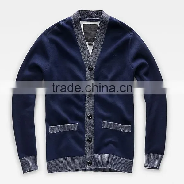 Man Basic v Neck Button up Thin Knitted Sweater Cardigan With Best Quality photo-4