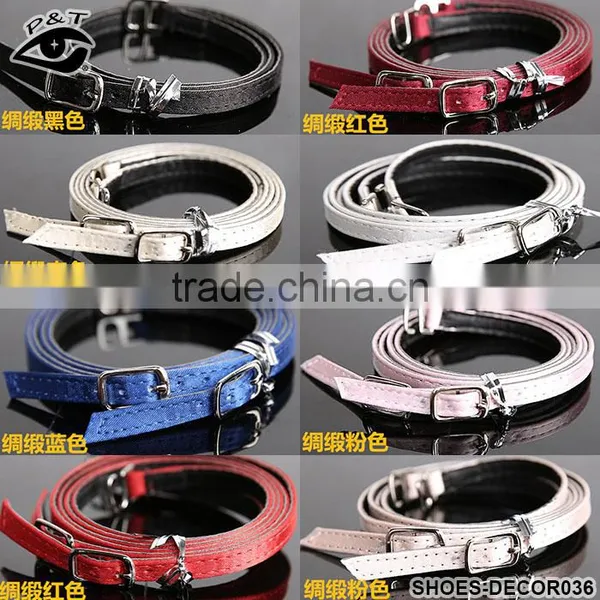 New Arrival Patent Leather Shoe Lace Silk Satin Laces For Heels photo-4