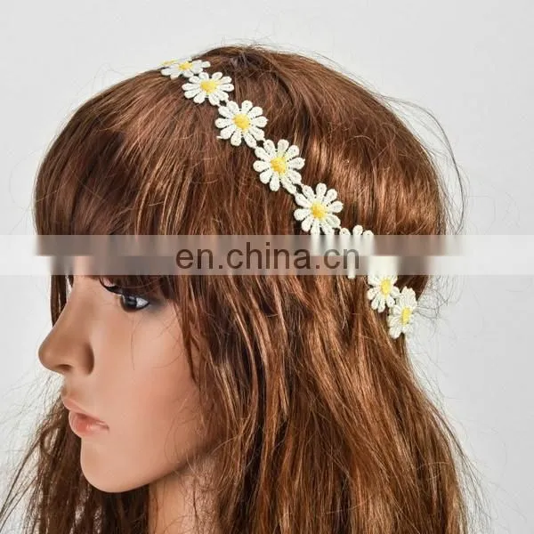 Bohemia Sunflower Hair Accessories Handmaded Flexible Hair Band photo-2