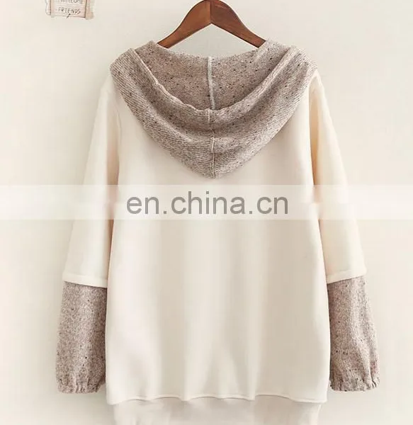 Wholesale Woman Sweet & Fresh Casual Warm Sweatshirt Hoodie Girl Coat photo-2