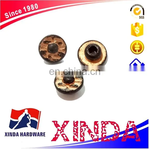Fashion Metal Jean Rivet With Embossed Logo photo-3