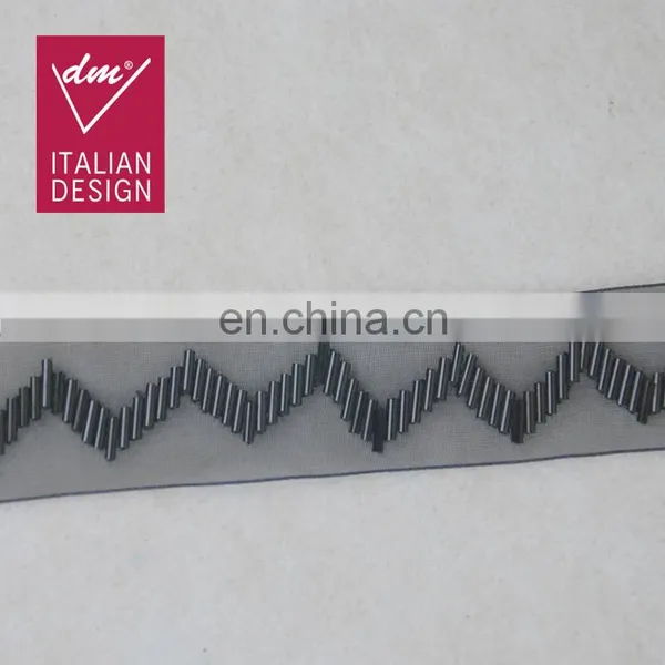 Italy Design v Shape Beaded Lace Trim photo-6