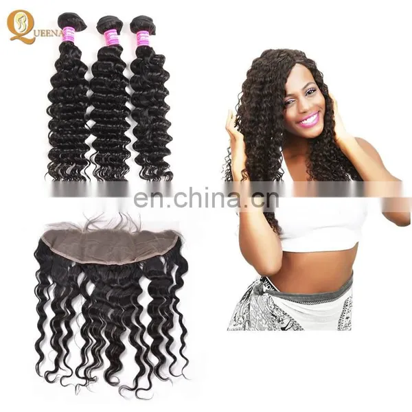 Queena 100% Human Hair Cheap Unprocessed Virgin Brazilian Body Wave Lace Frontals With Baby Hair photo-5