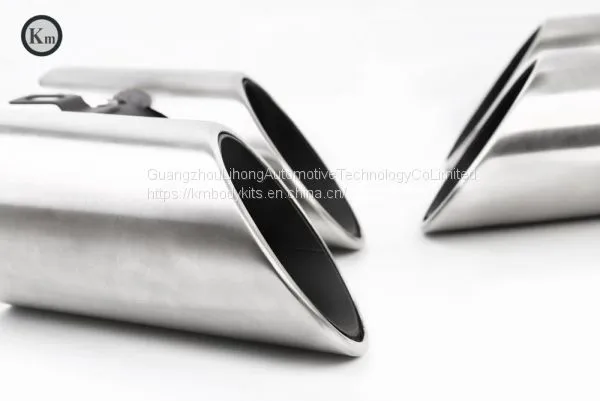 Km for Panamera GTS Style 971 2017-up Exhaust Tip Exhaust Pipes Muffler Tips Tail Pipe Black Titanium photo-5