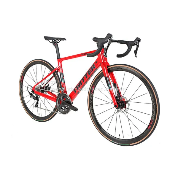 TWITTER 2021 New Arrival 700c Full Carbon Road Bike Complete Disc Brake Hidden Cables 105 Groupset 22 Speed Gravel Road Bicycle