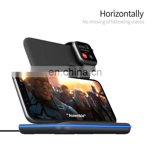 Wireless Charging New Arrivals 2020 For Apple Watch Charger Earphones Mobile Phone Holder Charger 3 In 1 photo-5