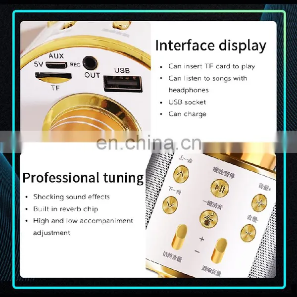 Handheld Wireless Microphone Professional Portable Factory Wholesale 2020 New Product For USB for Karaoke Microphone photo-4