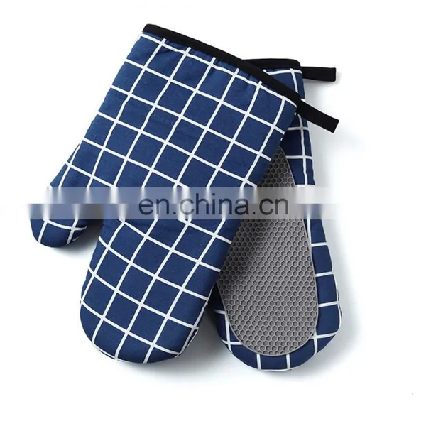 Amazon Hot Seller High Quality Long Baking Oven Mittens Potholders Heat Resistant Nonslip Oven Mitts Kitchen Silicone Gloves photo-4