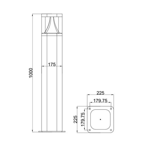 Square Led Bollard DLW-LED-041 photo-3