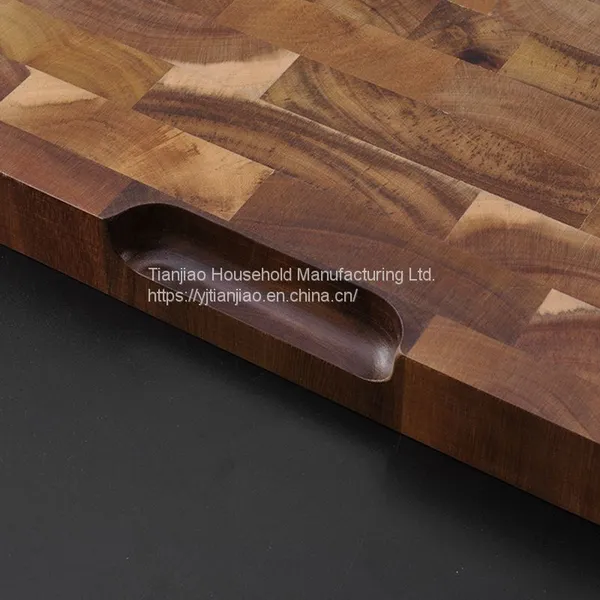 Premium OEM/Wholesale Custom Personalized Acacia Wood Chopping Boards Block Kitchen Wooden End Grain Cutting Board photo-4