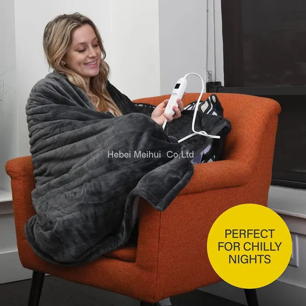 Custom Electric Blanket Heated Portable 220V Electric Heat Throw Blankets photo-2