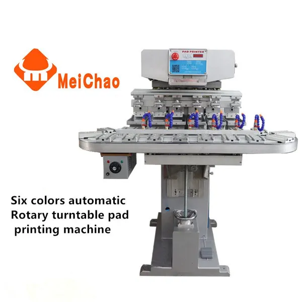 Meichao Six Colors 18 Stations Automatic Rotary Turntable Pad Prining Machine With Auto Feeder photo-3