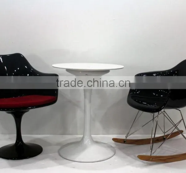 Replica Designer Fiberlgass Material Stainless Steel Frame ARA Armchair/rocking Chair With Wooden Base photo-3