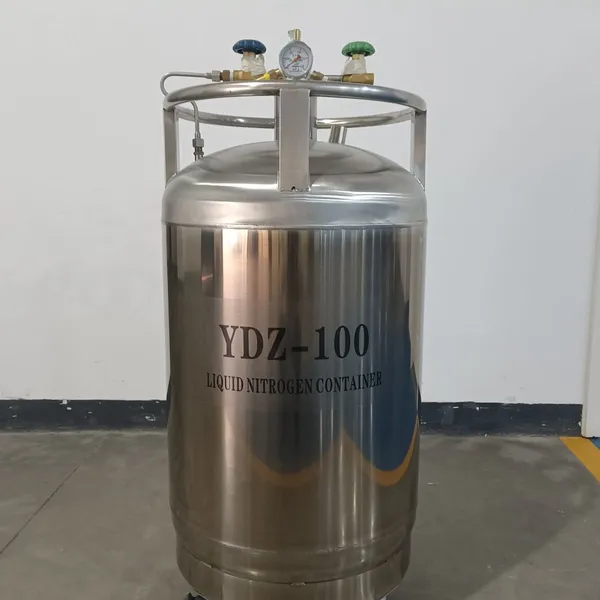 Laboratory Stainless Steel Liquid Nitrogen Tank Self Pressurization Tank YDZ-100 Price Discount photo-5