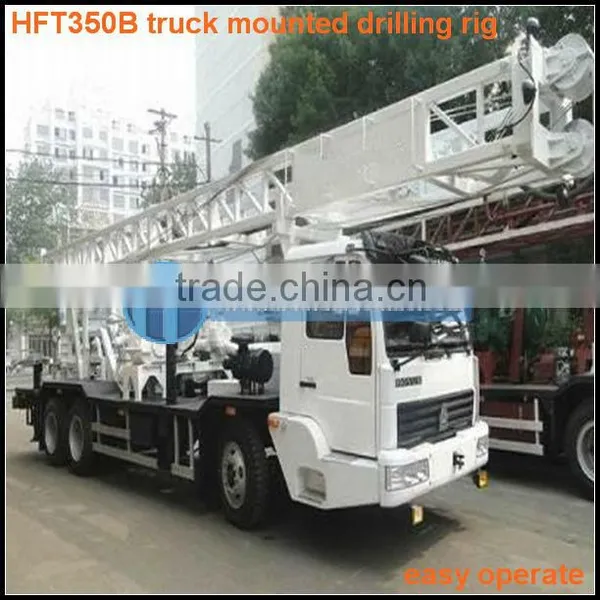 300m Depth HFT350B Truck Mounted Rock Drilling Machine