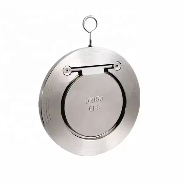 API 150LB 4in 8in CF8 CF8M Stainless Steel 304/316 Soft Seal Wafer Single Round Disc Chip Swing Type Check Valve photo-3