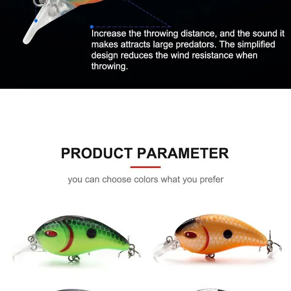 Floating Rattle Crankbait-GDFR01-47mm/6g photo-4