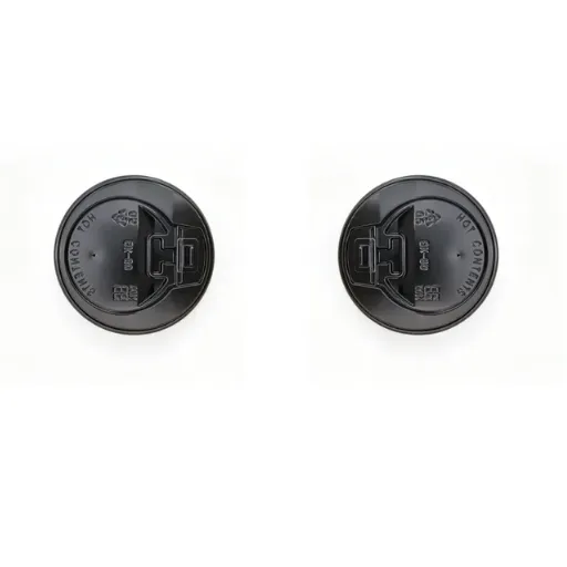 Straw Hole Disposable Plastic Cup Covers Takeaway Use photo-4