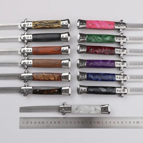 Peine de acero inoxidable con resorte, 1.0mm de paso de dientes, 30mm de profundidad útil, Resistente al calor hasta 200°C
