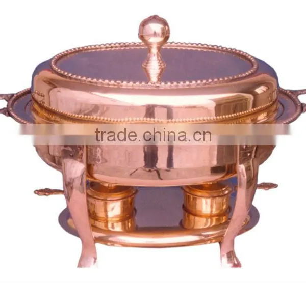 Copper Cheffing Dish, Wedding & Party Utensils, Food Serving Dish, Hot Keeping Dish, Catering Item, Hotel & Restaurant Utensils