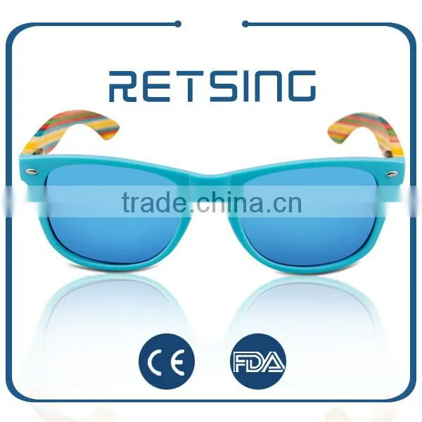 Hot Sell Personalized Plastic Bamboo Sunglasses With Revo Lenses