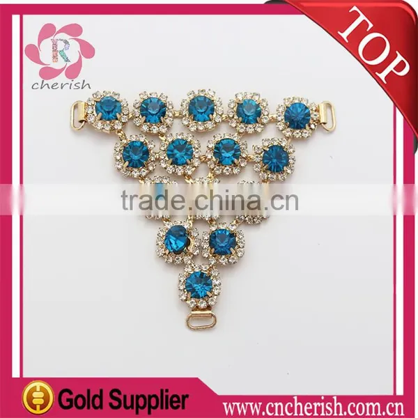 Fashion T Shape Rhinestone Shoe Ornaments With Blue Eyes photo-2