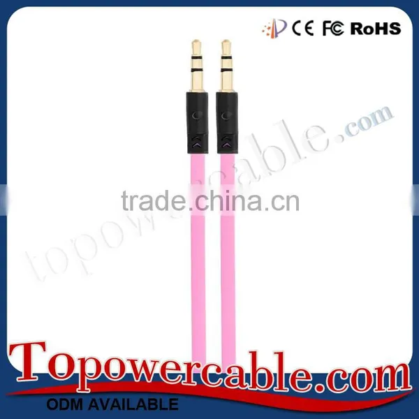 Factory Supply Creative With Carton Eyes Flat Tangle Free Aux Audio Shielded Cable Cords For Car For Samsung S7 photo-6